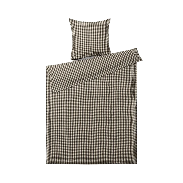 JUNA Bæk&Bølge Påslakanset Sängkläder Svart 150X210