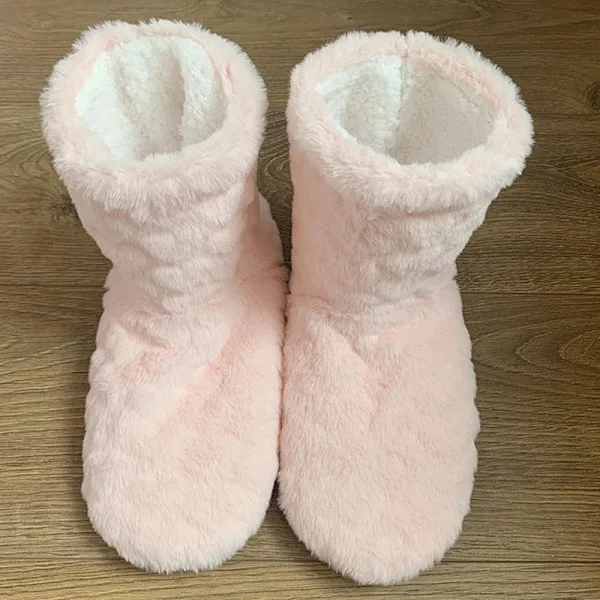 Vintersko for kvinner, vintersko, gulvsokker for par, sklisikre tykke fløyelstøfler for voksne, dans, høye, rosa 41-42