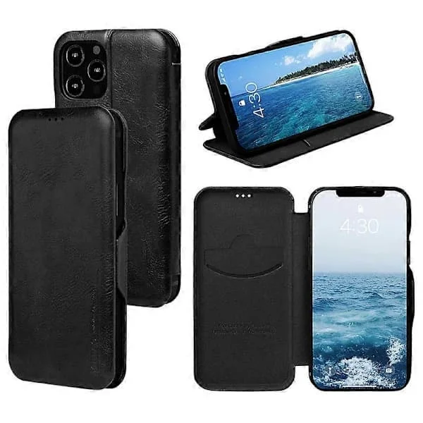 Apple iPhone 13 Pro Skal, iPhone 13 Pro Plånboksfodral Telefonställ Skydd, Blå