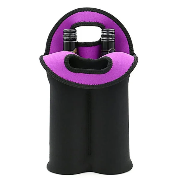 Insulated Bottle Holder for 2 Wine Bottles, Portable Water Bottle Holder for Wine and Champagne