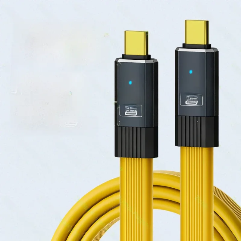 AliExpress - Câble de données plat USB3.2 20Gbps Type C à Type C ThunderBolt 3 PD100W 5A, cordon USB-C pour iPhone 15 Pro MacBook Pro Samsung Xiaomi