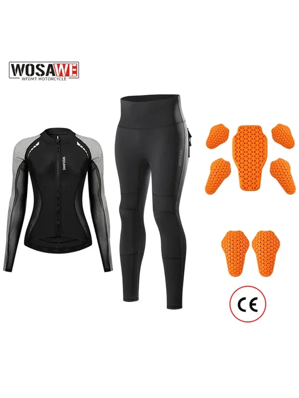 AliExpress - WOSAWE Dames motorjas broekset CE Soft Armor Zomer motorbeschermende rijuitrusting voor touring motorcross woon-werkverkeer