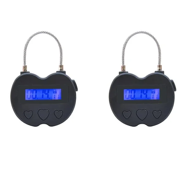 2x Smart LCD Timerlås med USB-lading for reise og oppbevaring [ZHE]