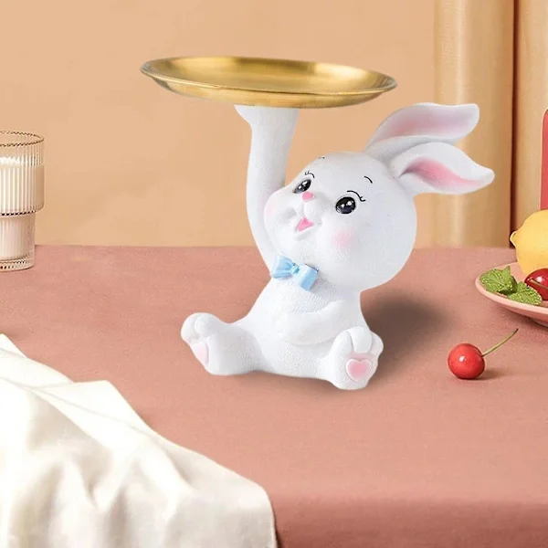 /EA/Påskepynt til bordplate - Vakker glassdekorasjon til bordplate - Påskeharedekorasjoner eierfarben ostern