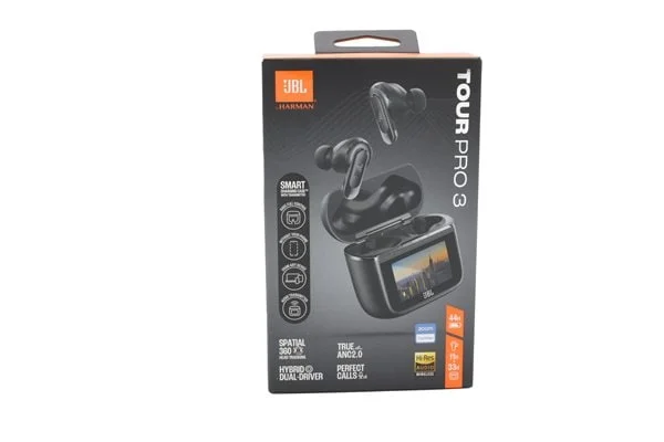 JBL Tour Pro 3, ekte trådløse Bluetooth-hodetelefoner, svart