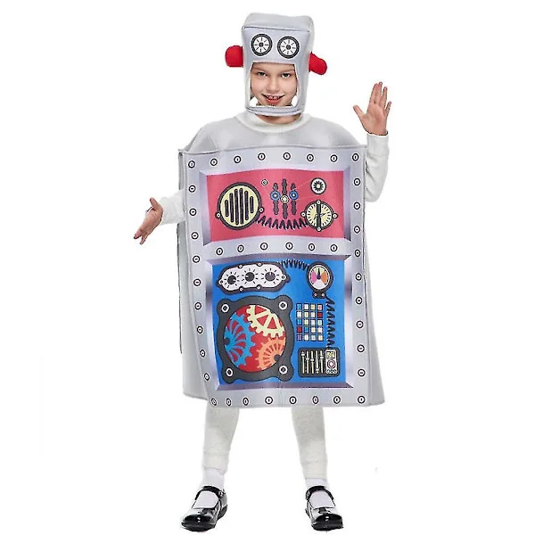 Robot Cosplay Kostymesett for Barn Festival Temafest Klær Halloween Sceneopptreden Klær