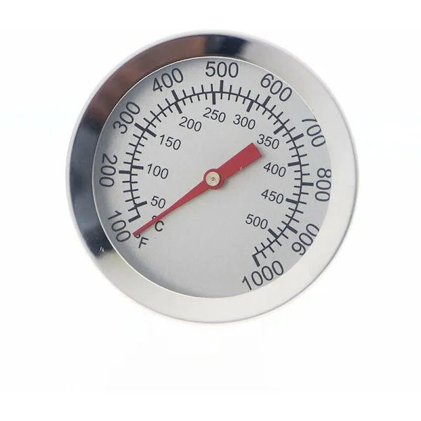 BBQ Termometer, Rostfritt Stål Ugnstermometer Max 500°C/1000°F Analog Display Termometer för Ugn, Pizzaugn, Vedeldad Ugn