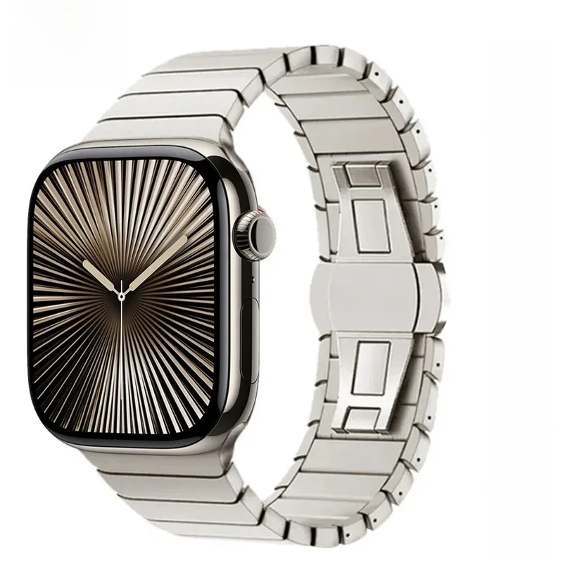 AliExpress - Metallband für Apple Watch 46 mm Armband Edelstahl Armband für Iwatch Serie 11 10 Ultra 49 mm 42/44/45/40 mm Business Correa