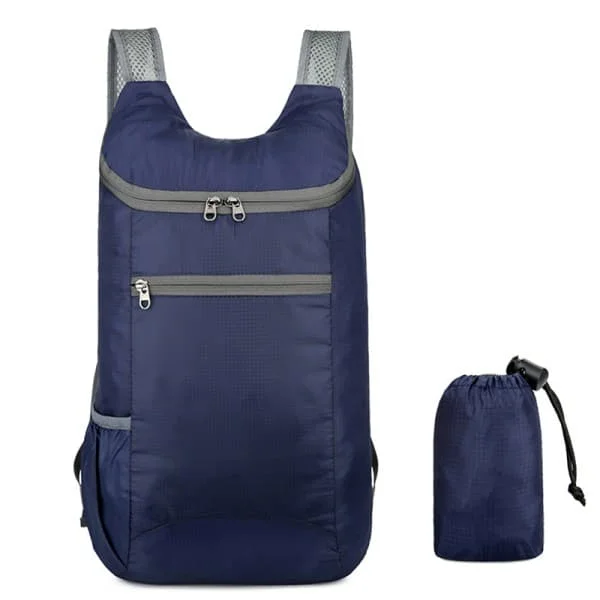 Lightweight Foldable Backpack Collapsible Ultralight Outdoor Dark Blue