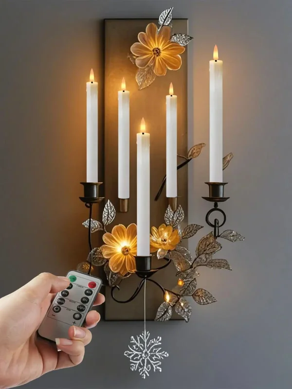 AliExpress - Rechargeable Flameless LED Taper Candles with Timer Remote & USB Charging Cable Flickering Dripping Wax Window Tall Candlesticks