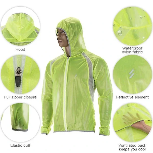 Waterproof Cycling Jacket, Rainproof MTB Cycling Wind Jacket, Road Cycling Jacket, Raincoat for Men and Women