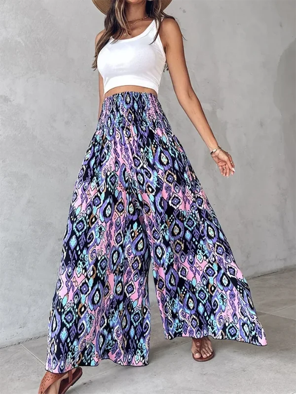 AliExpress - Pantalon large imprimé pour femme, pantalon à jambe large, style campagne cool, savoir à la mode, tempérament, tendance, automne, nouveau