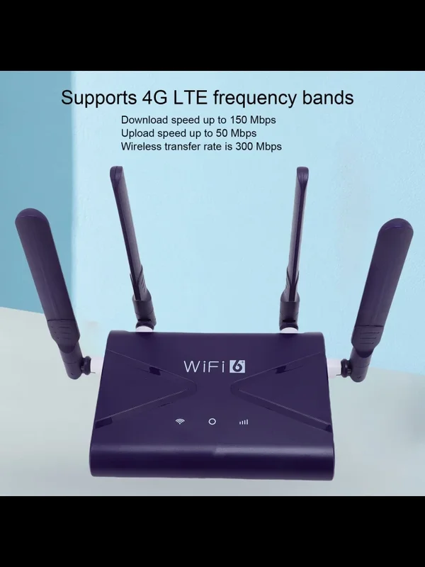 AliExpress - WiFi6 Wireless Router 300 Mbit/s 4G 5G CPE LTE Wireless Router mit SIM-Kartensteckplatz 4 Antennen für Telefon Laptop PC