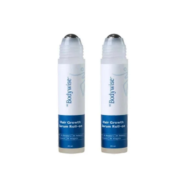 1-5pcs Be Bodywise Hair Growth Serum Roll On - 3% Rosemary, 3% Redensyl & 2% - (25ml) (2pcs)
