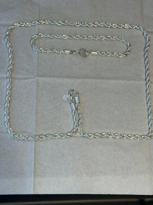 Äkta silver halsband 925 och armband