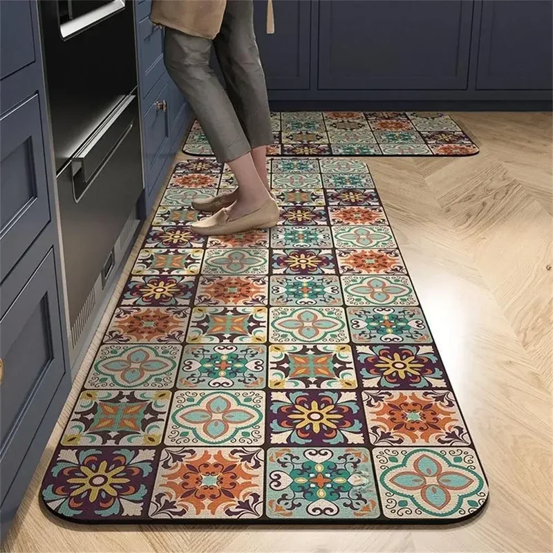 AliExpress - Tapis de cuisine antidérapants pour salon, tapis de sol long pour cuisine, tapis d'entrée, décoration intérieure, alfombra, tapis, 러그
