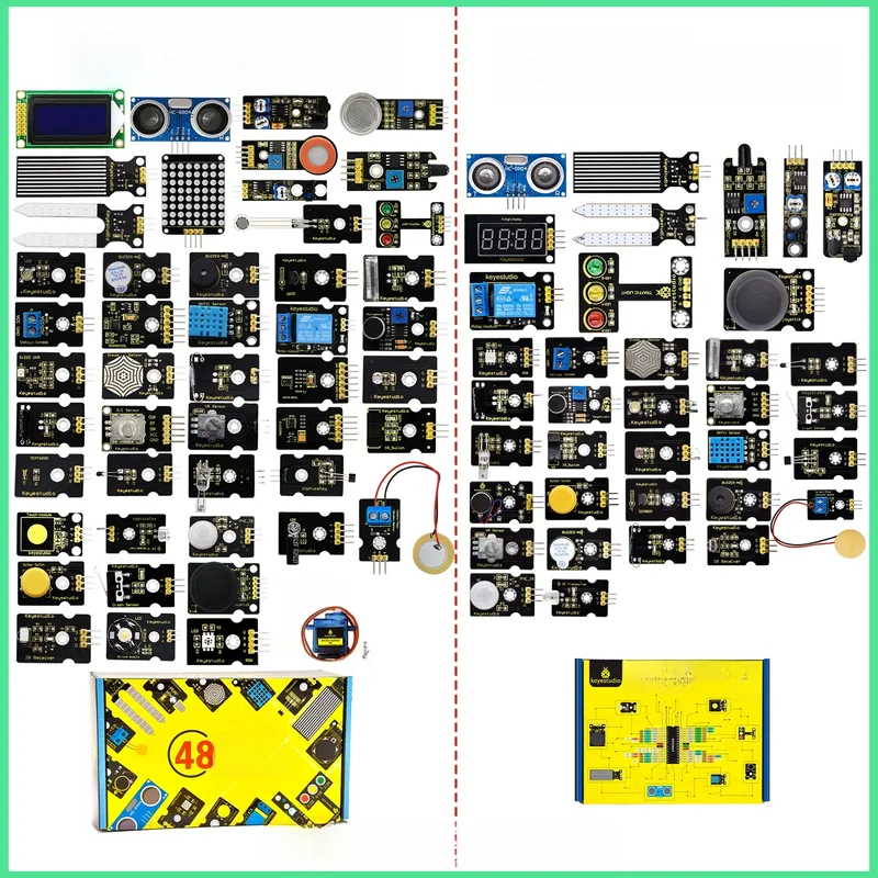 AliExpress - Keyestudio 37/48 In-1 Sensormodul-Kit, Geschenkbox für Arduino, Starter-Sensor-Kit mit Tutorial STEM Kids Programming Kit