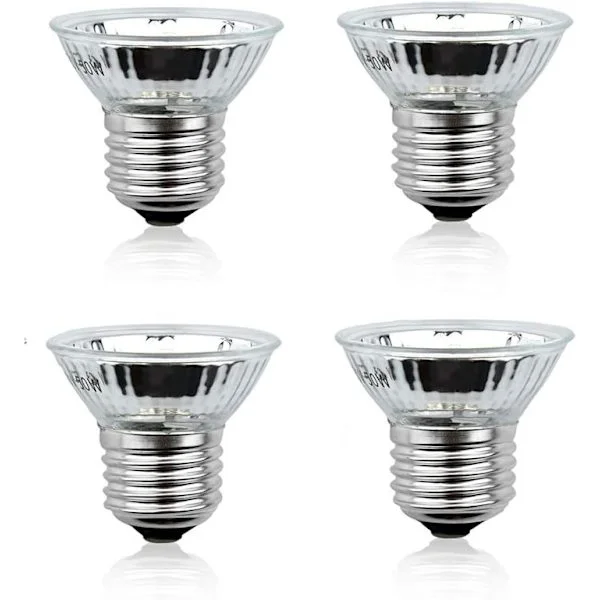 E27 50W Dimmable Reptile Heat Lamp, UVA UVB Turtle Lamp Full Spectrum Sun Lamp for Reptiles and Amphibians Snake, 4 pcs