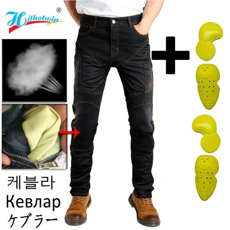 AliExpress - Sommer Motorrad-Jeans Herren Aramid Kevlar Hosen Schutzkleidung Motocross-Ausrüstung Blaue Hosen Lässige Reitjeans