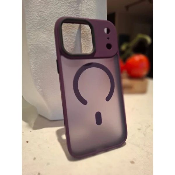 Kompatibel med iPhone 17 PRO MAX Skal MagSafe TPU - MÖRKLILA