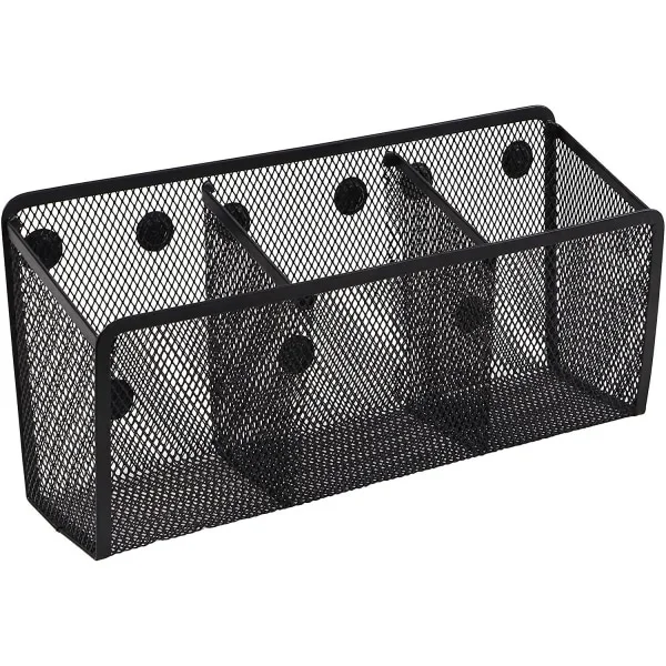 Magnetic Pen Holder, Mesh Storage Basket with Extra Strong Magnet for Refrigerator, Whiteboard, Cabinet Accessories, Office Supplies Organizer