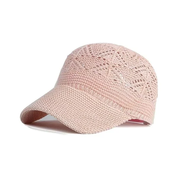 Women's Baseball Cap, Knitted Hat, Holiday Cap with Mesh, Adjustable