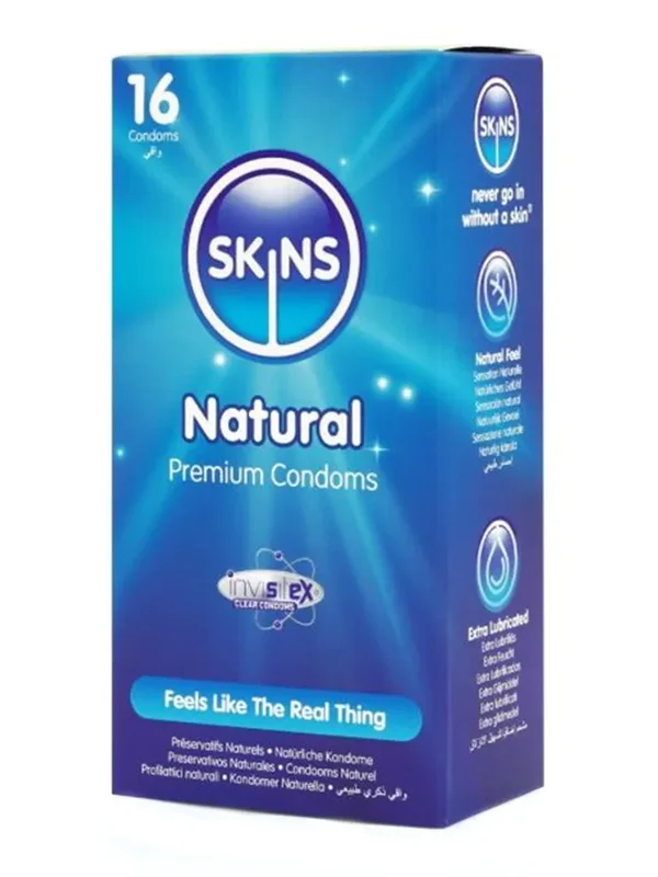 Skins Natural Condoms 16-pack Kondomit