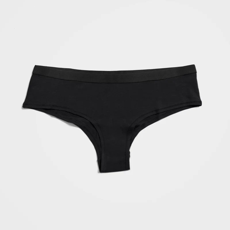 Svarta Tencel Lyocell Hipster Underkläder För Kvinnor, 2-pack, X-Small