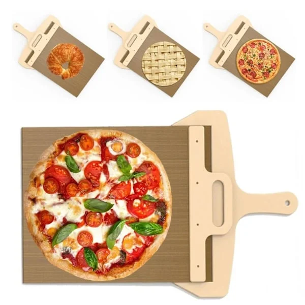 Pizza Smart Slider, Magisk Pizza Spatel Slider, Pizza Spade med Håndtag - Glidende Pizza Skovl Slide -GSL