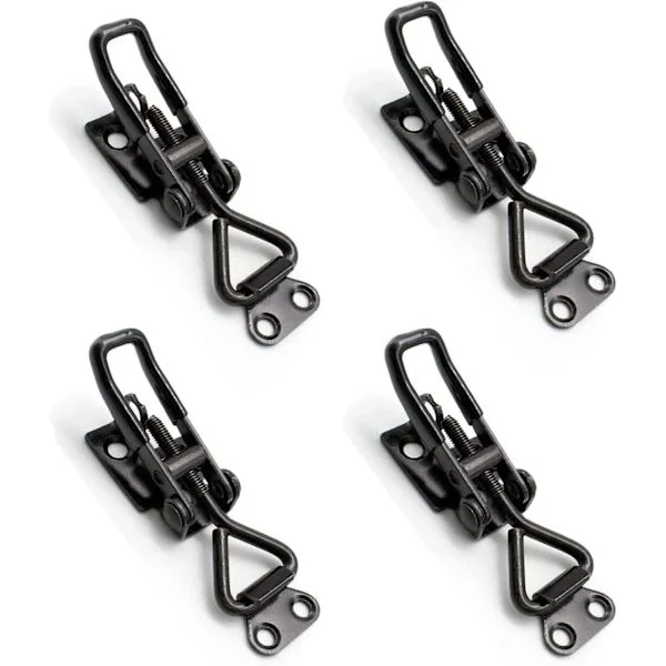 4-delat rostfritt stål Toggle Latch, Metallspänne Hasplås Justerbar Dragspärr, Justerbara Toggle Clamps Lämplig för Skåp