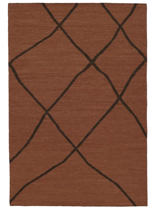 Medina Rug - Rust Red/Dark Brown 160X230 Rust Red/Dark Brown Wool