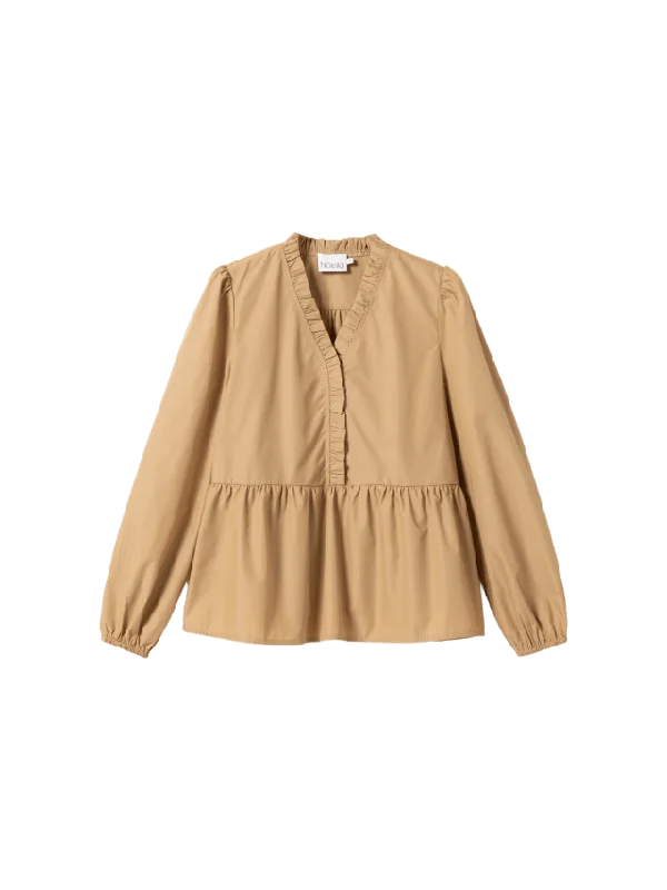 Noella Matti Blouse - Sand Blusar Dam Beige XS
