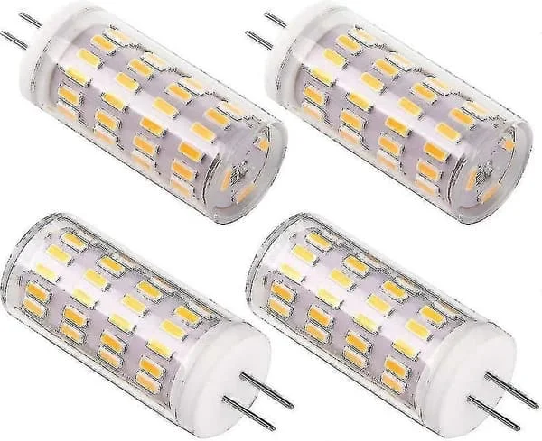 4 stk G4 LED 12v 4w lyspære, ac/dc 12v lyspærer tilsvarende 30w halogen, 400lm, varm hvit 3000k, ikke-dimbar, erstatning