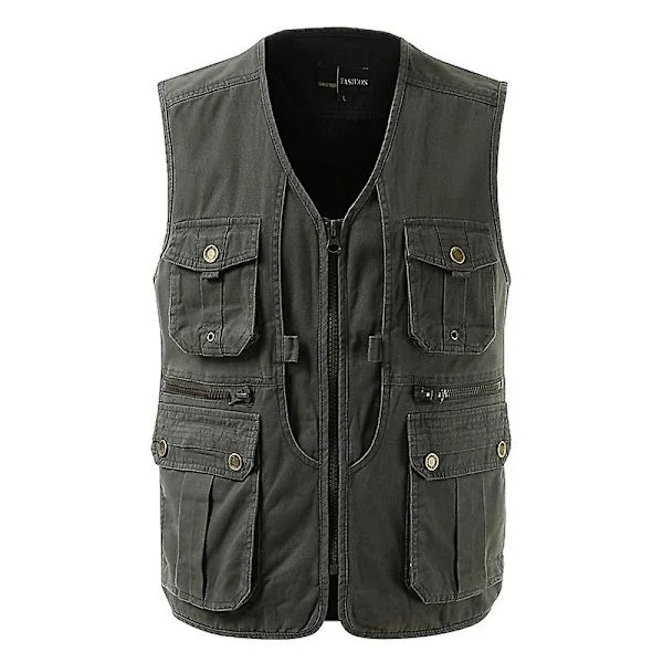 Mordely Camouflage Vest, Multi-pocket Functional Vest, Fishing Vest, Fishing Jacket, Outdoor Horse Clip