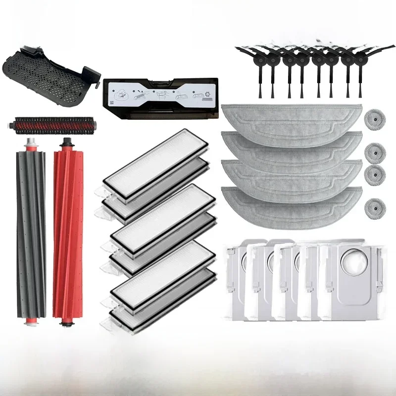 AliExpress - Roborock S8 MaxV Ultra robot aspirateur accessoires vadrouille Choth sacs sous vide brosse latérale filtre pièces de rechange 