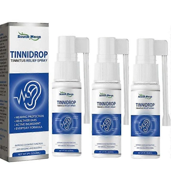 Tinnitus øredråper øresus skånsom lindrende helse utflodspleie tinnitus væske øredøvhet hevelse otittpleie (3 stk)