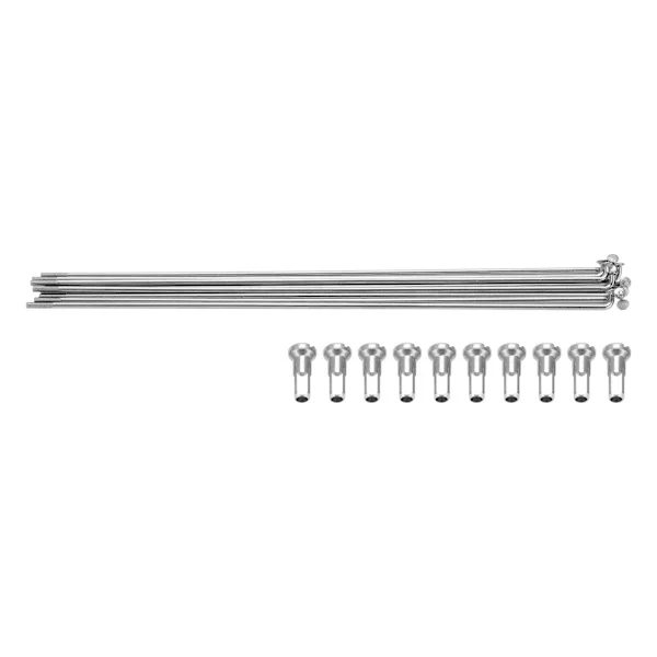 10 stk. 14G sykkelspiler med nipler Rustfritt stål Mountain Road sykkel J Bend Spiler 143mm Spile