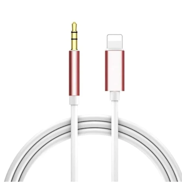 Aux-kabel för iPhone, bil-aux-kabel, Apple till 3,5 mm aux-kabel - 1 m