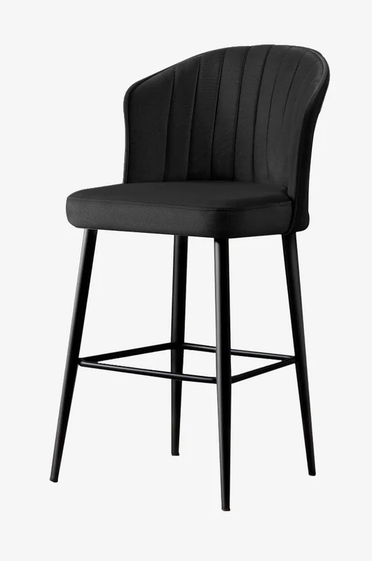 Hanah Home - Sæt med barstole (2 stk.) - Buri - Sort - Barstole & -taburetter - Fra Homeroom