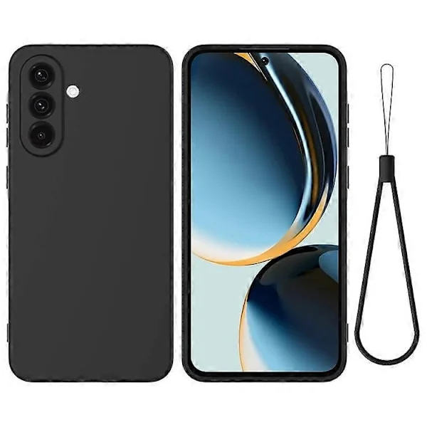 Kompatibel med Samsung Galaxy F56 5G / M56 5G Flytande Silikonskal Telefon Baksida med Handrem