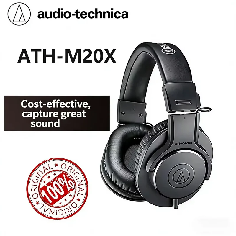 AliExpress - Casque audio professionnel Audio Technica M20X de haute qualité pour l'amélioration des basses, l'enregistrement et le jeu
