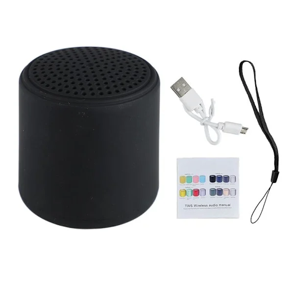 Mini Wireless Bluetooth Speaker Smart USB Rechargeable 400mah Waterproof Portable Speaker for Indoor Outdoor Black