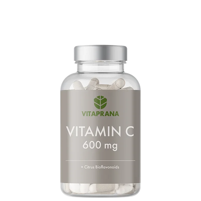 C-vitamin Vitaprana Vitamin C 600 mg + Bioflavonoider 100 kapsler - Bodyman.dk