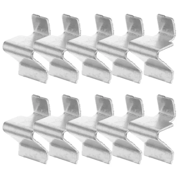 10 stk Metallskap Hylleklemmer 8mm Jernpartisjonsplater Klemmer U-formede Justerbare Hyllefester for Kontorskap og Arkivhyller