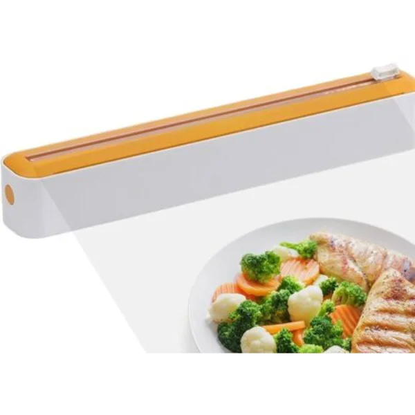 Filmdispenser, skjæreholder for plastfolie, oppbevaring av aluminiumsfolie og plastfolie, plastfoliedispenser med kutter, plastfoliedispenser for