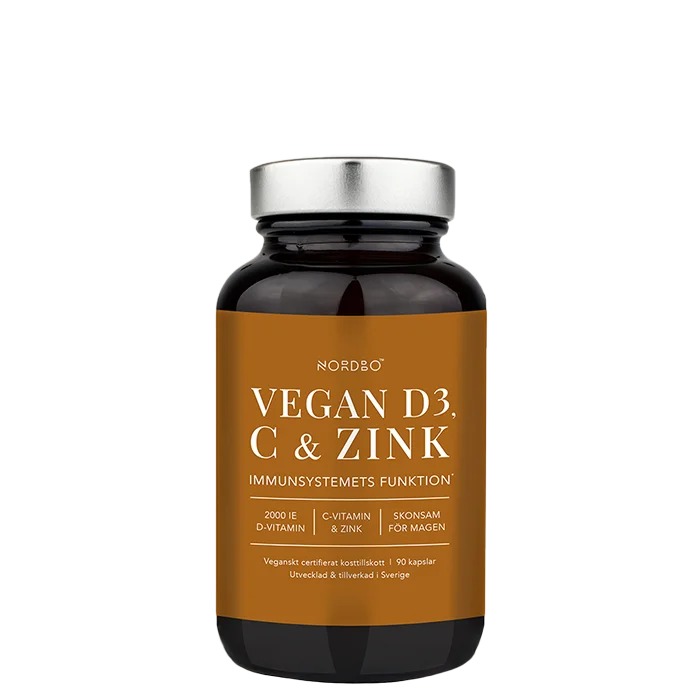 Nordbo Vegan D3 C-vitamin & Zink 90 kapslar