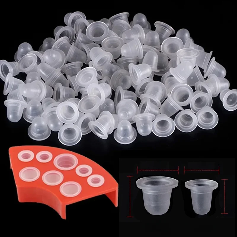 AliExpress - 1000/500/100 stücke Einweg Silikon Tattoo Ink Cup Caps Pigment Halter Container Tattoo Ink Caps Halter Tattoo zubehör