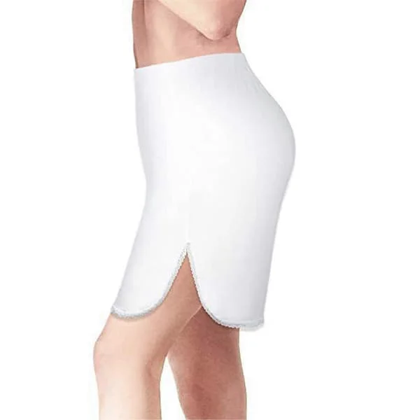 Slips for Dresses Side Slit Women Half Slip Underwear Underskirt Waist Skirt Lace Curved Mini Skirts White XL White XL