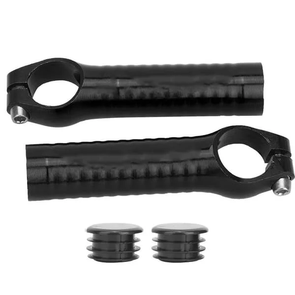 1 par 7075 aluminiumslegering sykkelstyre grep sykkel bar ende styreender for landeveissykler terrengsykkelsvart
