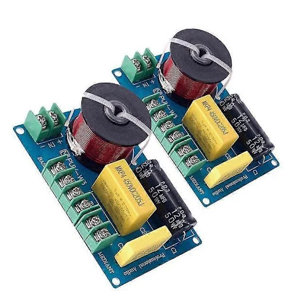 2 st 200W 3-vägs Audio Hifi Filter Kretskort Stereo Högtalare Delningsfilter Diskant/Bas 3 Enhets Frekvensdelare